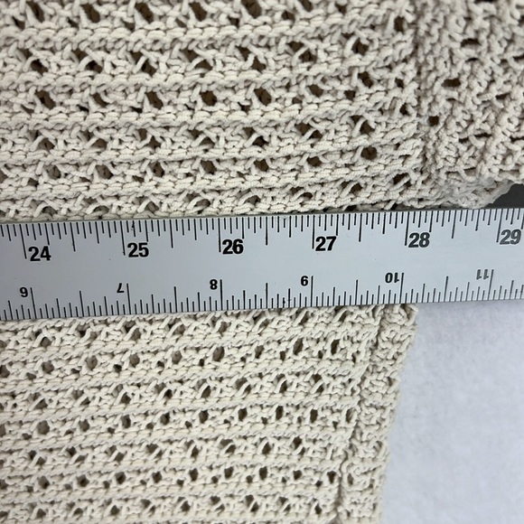Artelier Nicole Miller Pullover Crochet Sweater Plus Size 3X Cream Like New - Picture 9 of 10